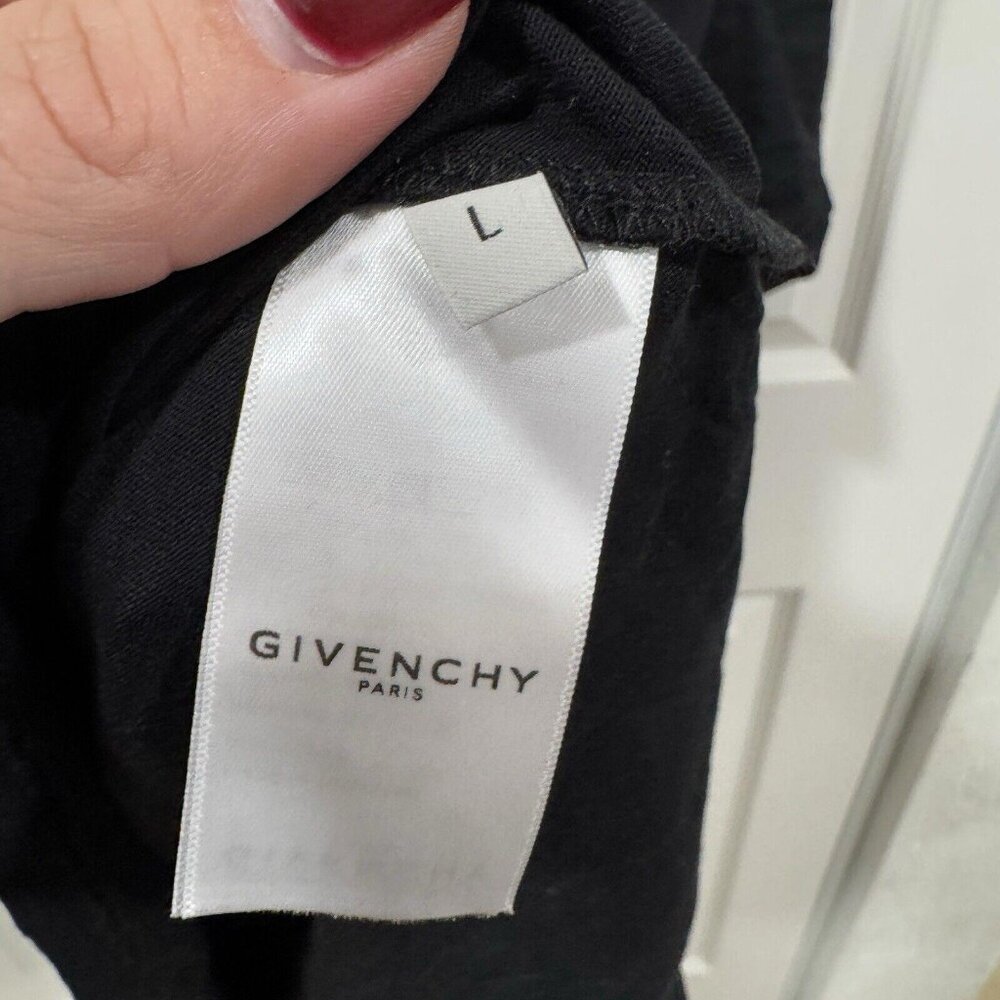 Women’s GIVENCHY RETRO LOGO‎ T-SHIRT BLACK Size Large L - Picture 5 of 13